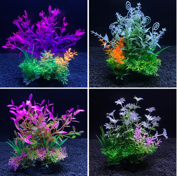 Large and small fish tank landscaping