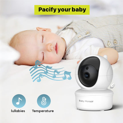 Baby Monitor - 5-Inch Large Screen Video Monitor with Remote Pan And Zoom | Night Vision,