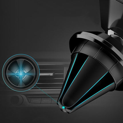 Mobile phone holder with magnetic air outlet