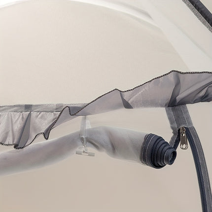 Easy Pop-Up Mongolian Yurt Mosquito Net - 100% Polyester Canopy with Steel Wire Frame - 360-Degree Protection, Portable & Foldable Bed Tent with U-Shaped Zipper - Breathable & Washable - Insect Shield for Bedroom Comfort & Ou