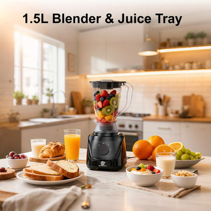 Multifunctional Food Processor with 6 Attachments  Heavy-Duty 2L Large Capacity Kitchen Machine