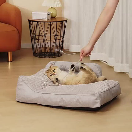 HOOPET M-2XL Pet Bed for Dogs, Cozy Non-Skid Rectangle Sleeping Mat, Polyester & Polypropylene Fiber Filled, Soft Edge Support, Warm Cushion Kennel for Extra Small to Large Breeds