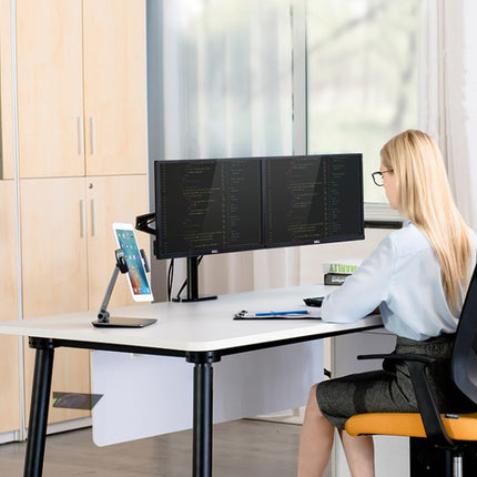 Desktop phone tablet holder