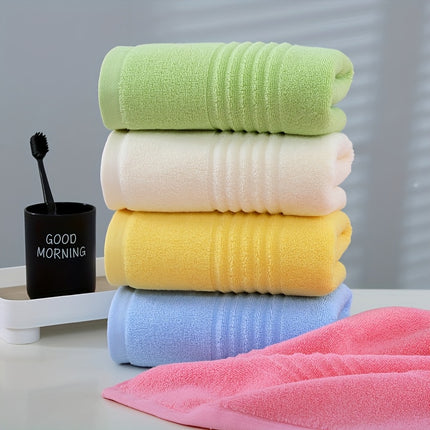 3pcs Of Pure Cotton Plain Bathroom Hand Towels, Size 40.01 * 80.01cm, Soft And Thick