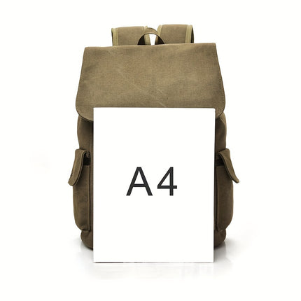 Fashionable Trendy Backpack, Casual Canvas Bag, College Style Travel Backpack Student Schoolbag