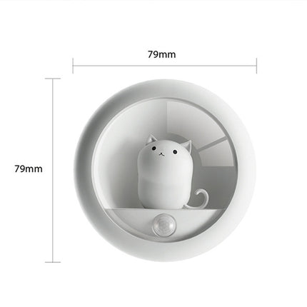 Creative cute cat night light cartoon charging human body induction lamp LED night owl atmosphere light up night bedside night light