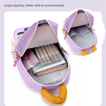 Kids' Cartoon Construction Vehicle Backpack Adjustable Straps, Lightweight,