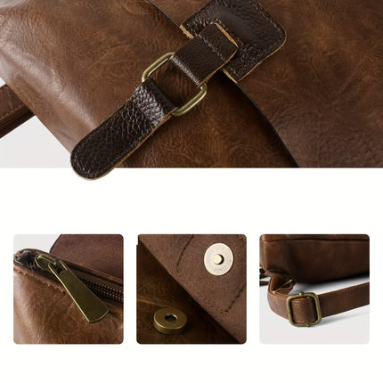 1pc Vintage Street Style Backpack, Casual Trendy Dual-Shoulder Bag with Adjustable Straps,