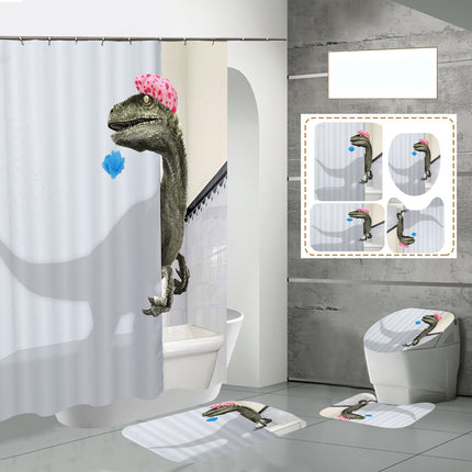 Digital Printing Waterproof Bath Curtain Polyester Bath Curtain