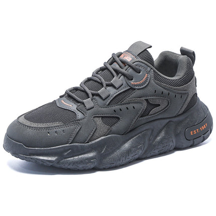 Men's Platform Sneakers - Breathable Mesh Lightweight Running Shoes with Thick Cushioned Sole