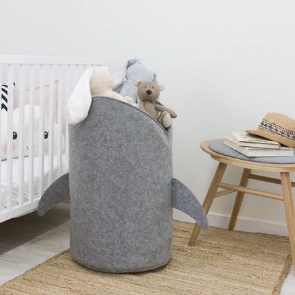 Cute Shark Shaped Kids Toy Storage Basket Multi-Functional