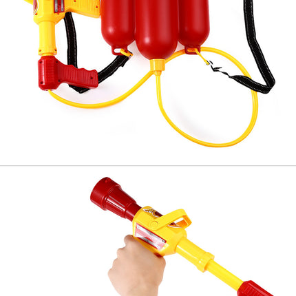 Children's Fire-fighting Plastic Water Gun Toy Pull-out High-pressure Backpack Drifting Creative Jet Water Gun