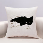 10Black Cat / 35X35cm Pillowcase