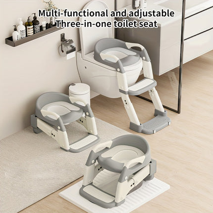 3-in-1 Adjustable Height Portable Anti-Slip Design Soft Pad Durable Home Travel Diaper Baby Toilet Seat