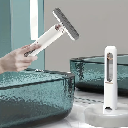 Mop, Self-Squeeze Sponge Mops, Lazy Hand-Free Household Mini Desktop Car Glass Cleaning Mop