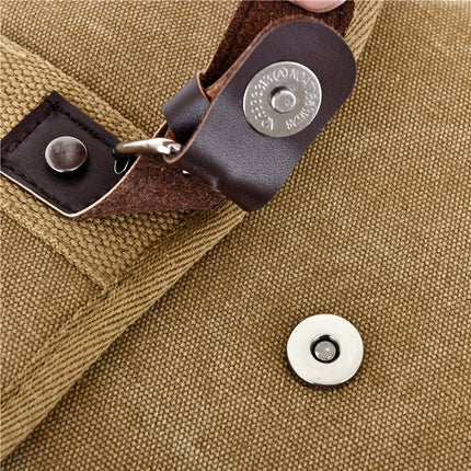 Large-capacity Shoulder Bag, Unisex Vintage Style, Multi-compartment Casual and Durable