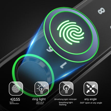 Indoor Wooden Door Fingerprint Double Row Password Ball Lock