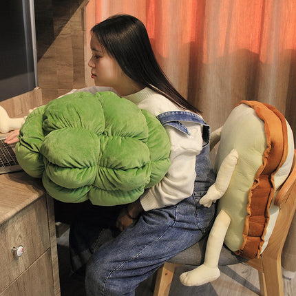 Simulation cute girl doll cushion