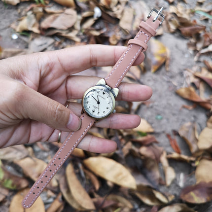 Bronze Kitty Trendy Fashion Numbers Student Watch