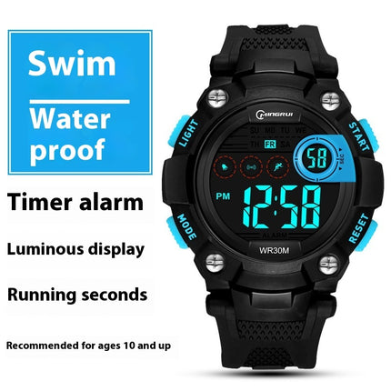 Waterproof Anti-fall Multifunctional Sports Student Electronic Watch