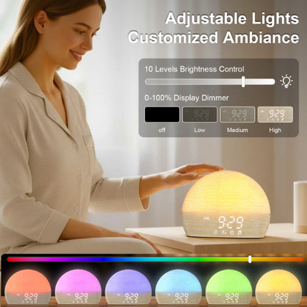Simulated Sunrise Wake-Up Light Alarm Clock