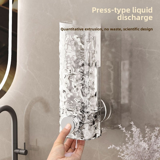 Wall-Mounted Soap Dispenser with Suction Cup - No-Drill Installation, No-Punch Installation