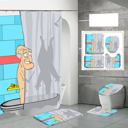 Digital Printing Waterproof Bath Curtain Polyester Bath Curtain