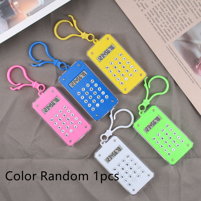 Student Mini Calculator Maze Color Keychain