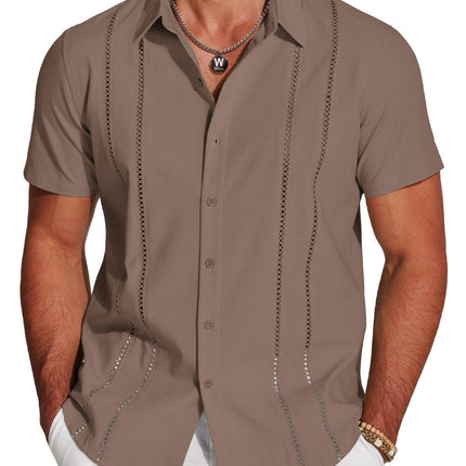 Trendy Wild Hawaii Holiday Lapel Men's Shirt