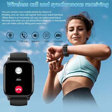 Smart Watch (Make/Answer Call), 4.7cm BT Calling for Women Men, Fitness Tracker Watch for iPhone And Andriod