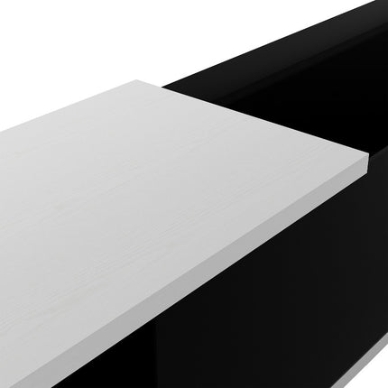 VIBE HAUS 70.1''-100'' Modern Stylish TV Stand TV Cabinet for 80+inch TV, White+Black,