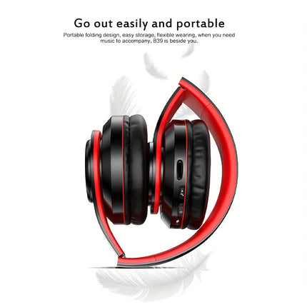 Headphones - Wireless, USB Charging, 3.5mm Jack, Condenser Microphone, Rechargeable Lithium Battery,