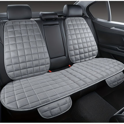 Car Seat Cushion with Crystal Plush Backrest, Suitable for All Seasons, Providing Warmth And Comfort