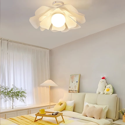 A minimalist ceiling light with rose petal design, classic and creative, made of PVC material, easy to install