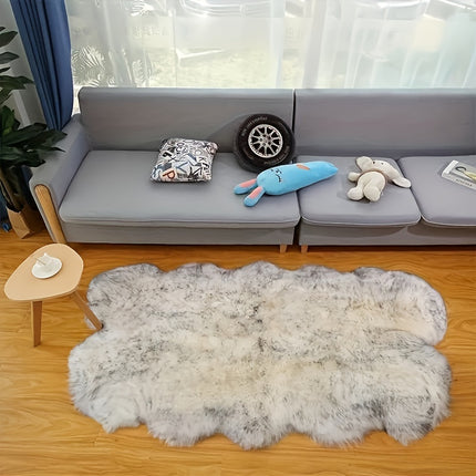 1pc Faux Fur Plush Comfortable Area Rug | Machine Washable, Non-Slip, Ideal for Living Room,