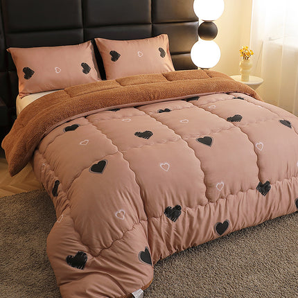 Warm Crystal Velvet Milk Velvet Single Color Warm Blanket and Thickened Quilt