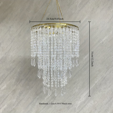 2D Flat, Wedding Birthday Engagement Party Hotel Luxury Decorations, Modern Beaded No-Light Hanging