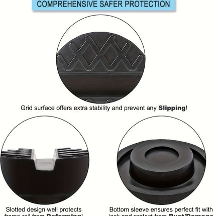 Heavy-Duty Car Jack with Rubber Blocks And Auxiliary Protective Accessories to Better Safeguard