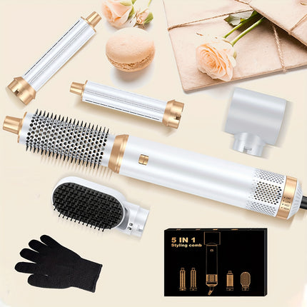 5in 1 Hot Air Brush Hair Styler Detachable Hair Hot Brush