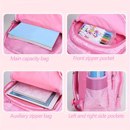 Teenage Girls' Backpacks, Sweet Princess-Style Double Shoulder Bags, Lightweight School Bags for Girls