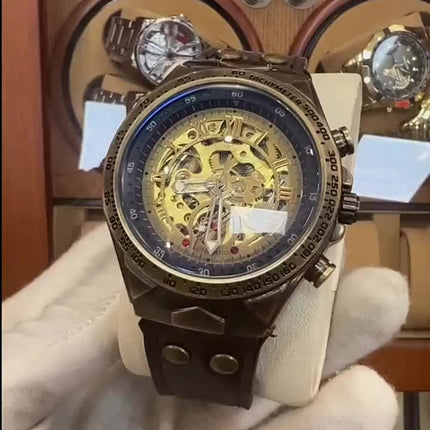 Men's New Mechanical Watch Business Sports Creative Sci-Fi Retro Style Fashion Casual