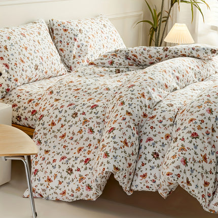 3pcs(2 Pillowcases + 1 Comforter Cover) Polyester Kit Bedroom Double Bed/Single Bed/Bedroom/Extra-Large Bed Universal