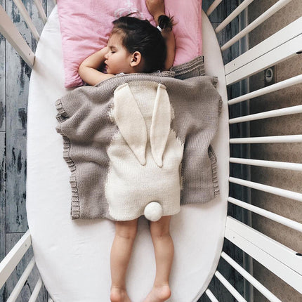 Explosive Bunny Ears Blanket Stereo Bunny Blanket Children's Knitted Cover Blanket Baby Baby Holding BlanketExplosive Bunny Ears