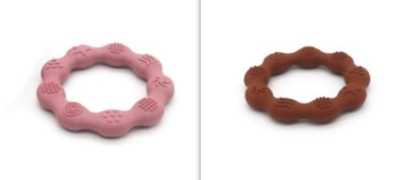 Full Three-dimensional Baby Silicone Teether Baby Molars Holding Round Teether