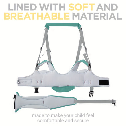 Baby Walker with Detachable Crotch & Adjustable Straps - Ergonomic Design for 9-24 Months, Green