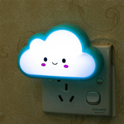Tanbaby led Novelty lamp Bedroom Cute Cloud Face Portable Night Lights Plug-in Wall Baby Light Nursery Lamp