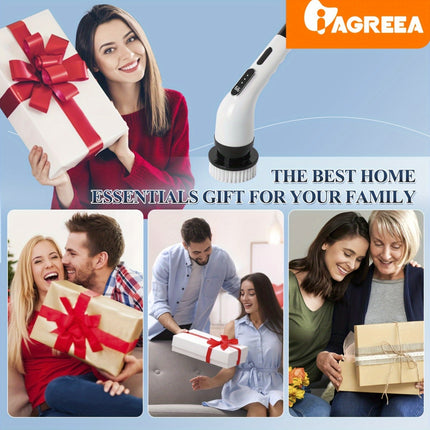 9-in-1 Multifunctional Electric Cleaning Brush Set - Rechargeable Bathroom Brush