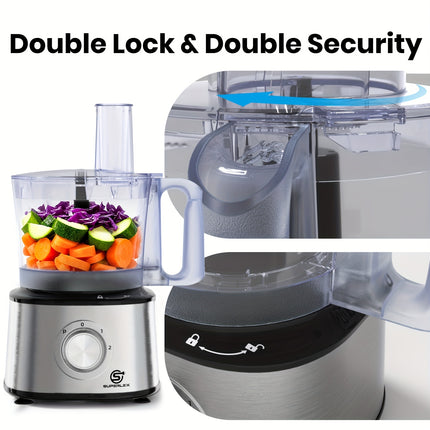 Processor Versatile with 1.75L Blender 1.2L Bowl Comes with Grinder Emulsifier Space-Saving