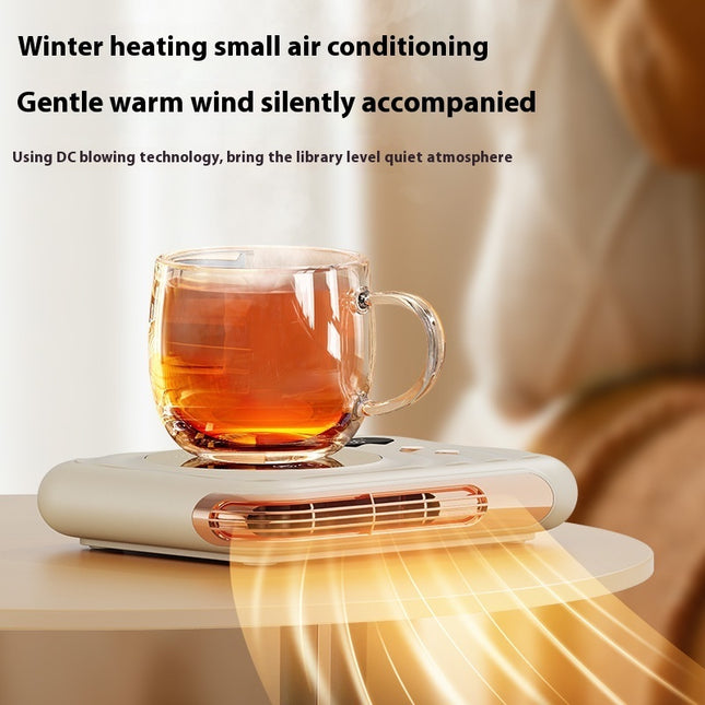 Two-in-one Home Warm Air Blower Desk Thermal Cup Pad