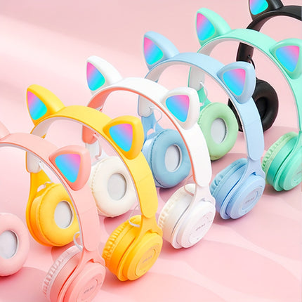 1pc Cute Glowing Cat Ear Headband Headphones Wireless, Long-Lasting, Multi-Color Options
